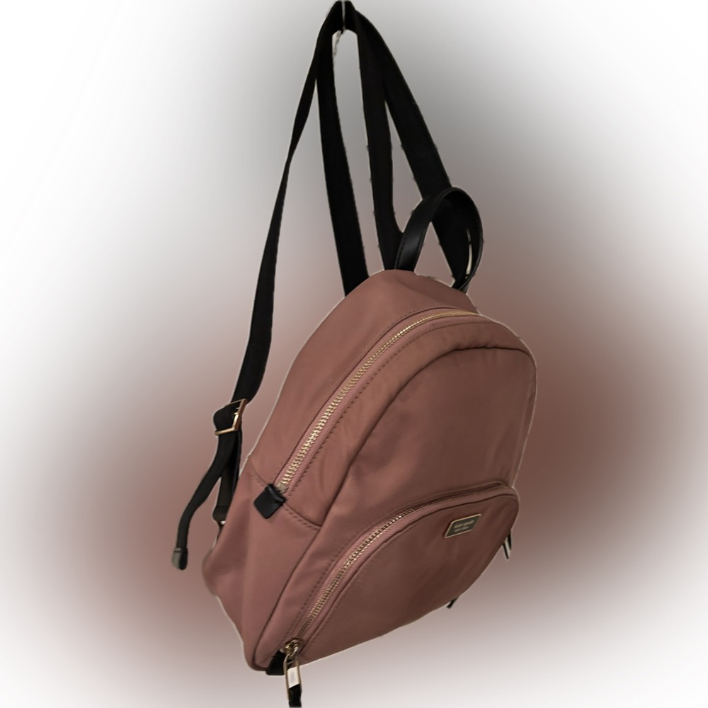 Kate Spade Mauve Mini Backpack with Black Straps- like new - Picture 3 of 12